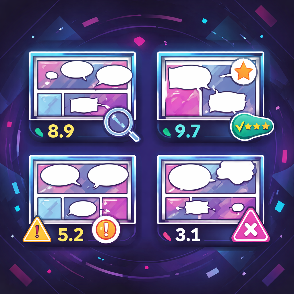 Scoring VLM : Évaluer la Qualité de Bulles BD Automatiquement